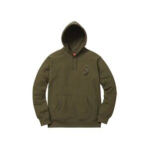 Supreme Tonal S Logo Hoodie Sweatshirt FW17 - Dark Olive Green - Men's Medium